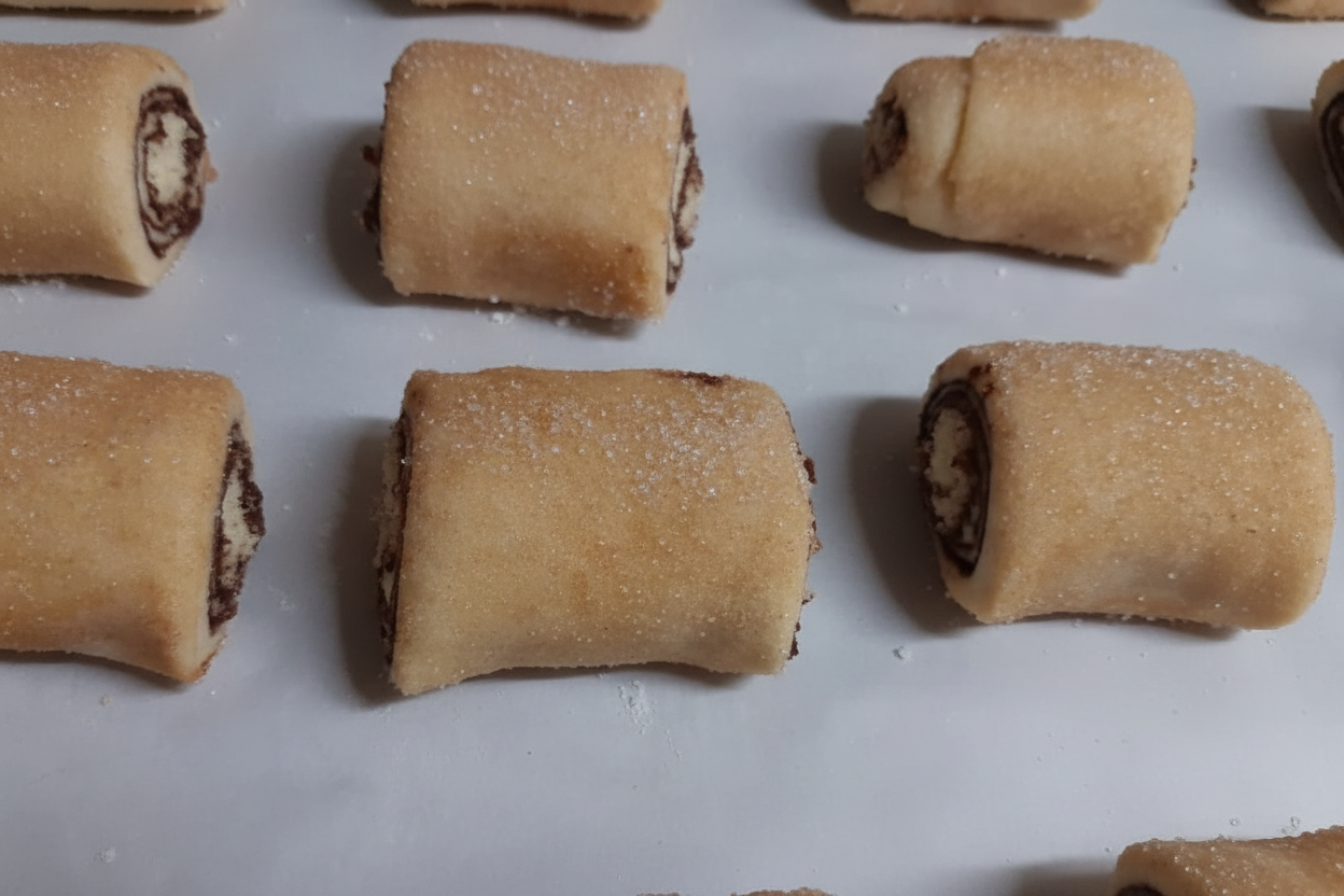 Rotated pastry rolls